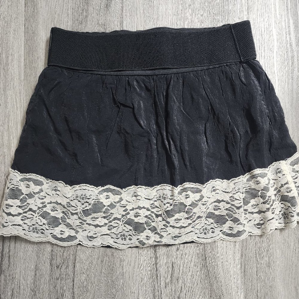 Black lace skirt
